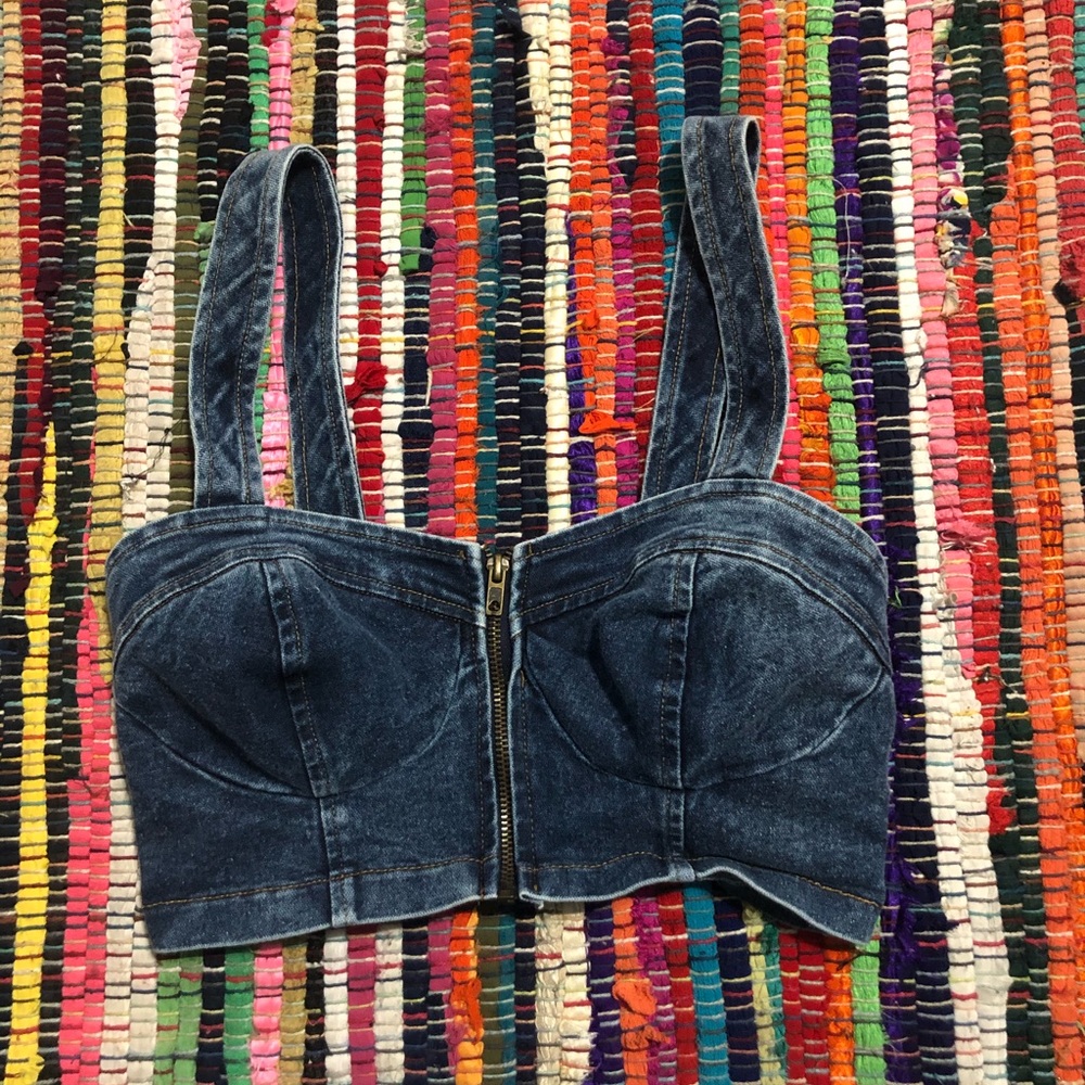 Sexy denim bralette